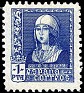 Spain 1938 Isabel La Catolica 1 Ptas Azul Edifil 860